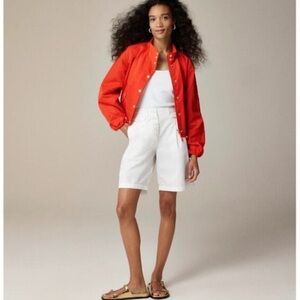 J Crew Collection lightweight Bomber jacket Red